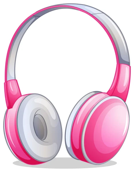 A pink headset — Stock Vector