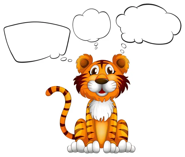 En tiger med Tom bildtexter Royaltyfria illustrationer