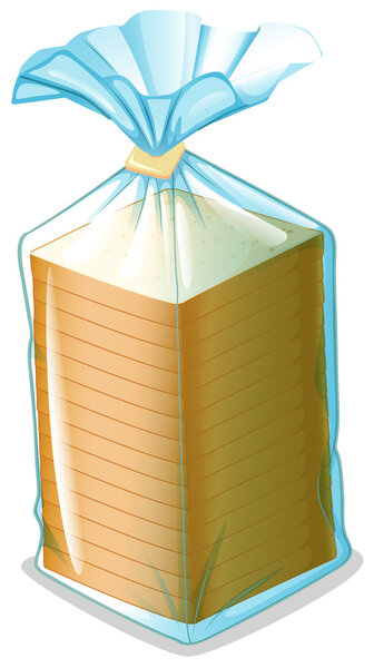 Пачку нарезанного хлеба.
