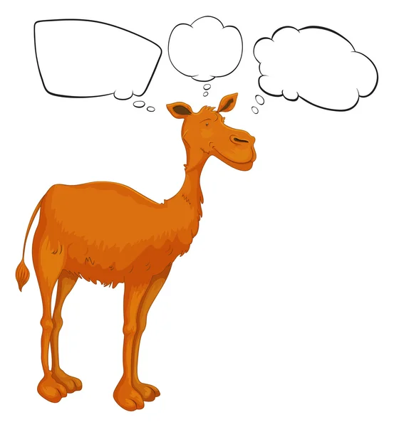 A camel with empty callouts — Stock Vector