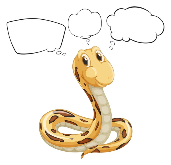 Een slang denken — Stockvector