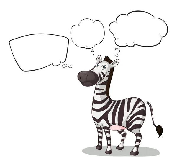 A zebra thinking — Stock Vector