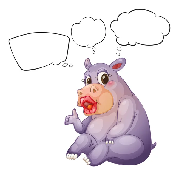 Une hippopotame femelle — Image vectorielle