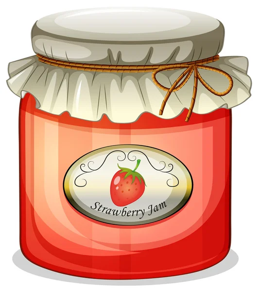 A strawberry jam — Stock Vector