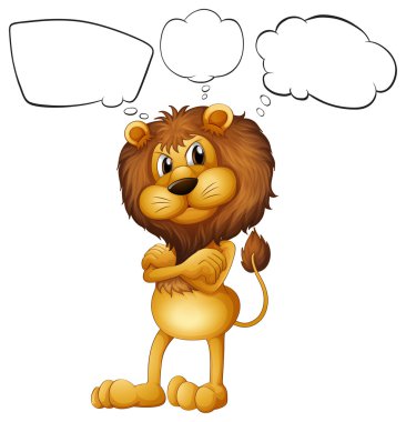 boş belirtme çizgileri ile aslan