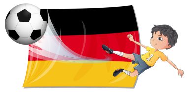 futbol oynayan bir boy