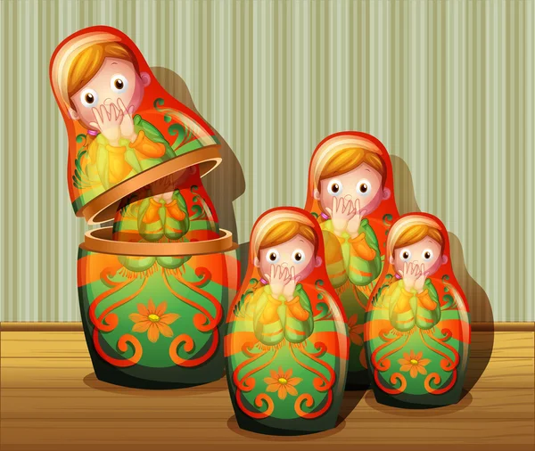 Rosyjskie lalki — Wektor stockowy