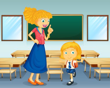 bir öğretmen ve bir öğrenci