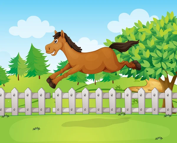 A jumping horse — Stock Vector