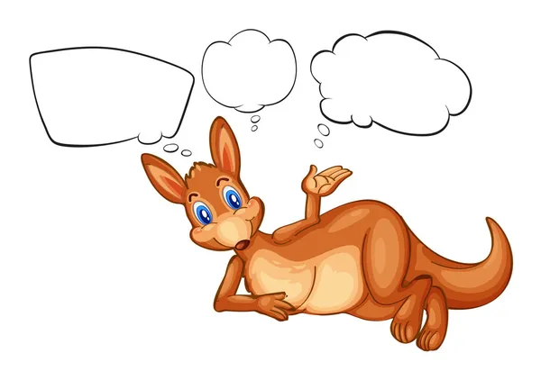 A kangaroo thinking — Stock Vector