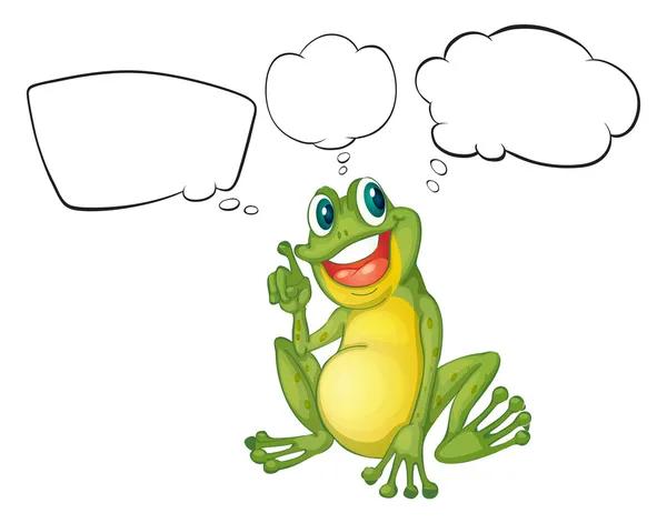 A thinking frog — Stock Vector