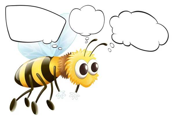 Pensamientos vacíos de una abeja voladora — Vector de stock