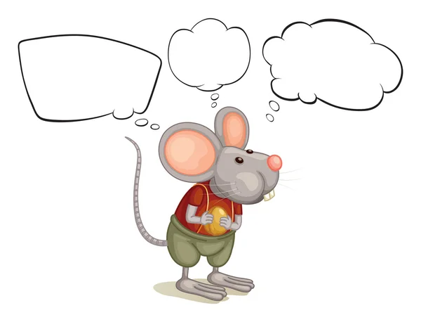 一只老鼠带有空标注 — 图库矢量图片