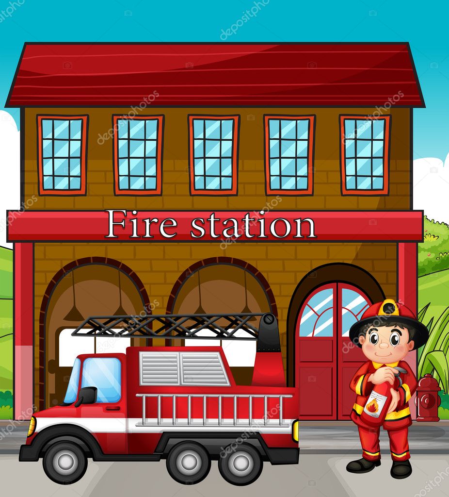 Fireman House On Fire Cartoon