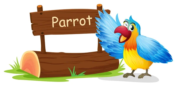 Um papagaio colorido piscando o olho —  Vetores de Stock
