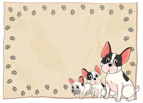 De drie puppies — Stockvector