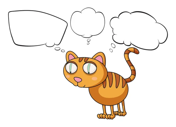 El gato pensando — Vector de stock