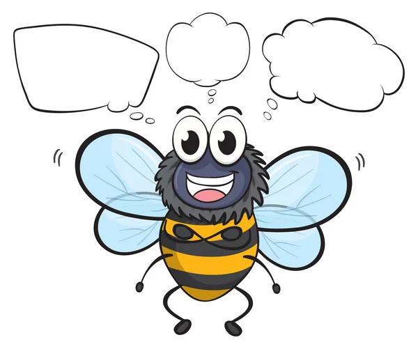 Το άδειο επεξηγήσεις και η μέλισσα — Διανυσματικό Αρχείο