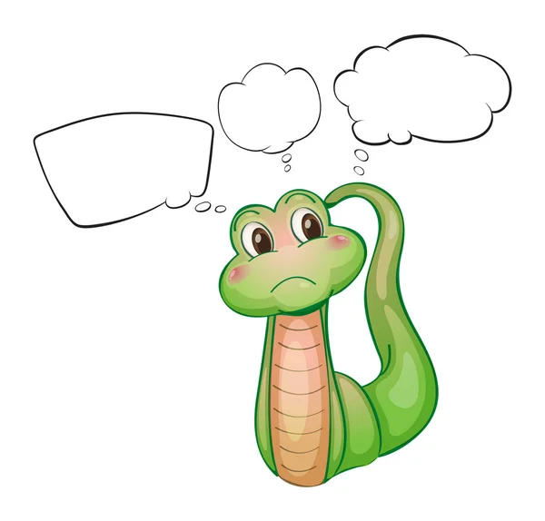 绿色思维蠕虫 — 图库矢量图片
