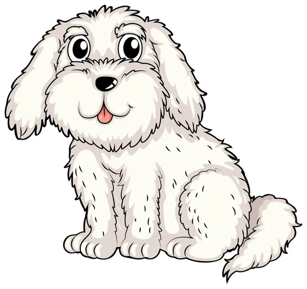 A white puppy — Stock Vector