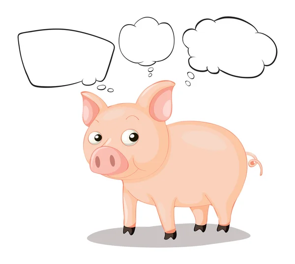 A pig with empty callouts — Stock Vector