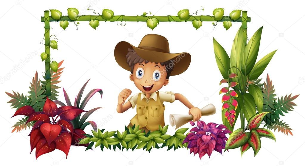 The jungle boy — Stock Vector © interactimages 21505231