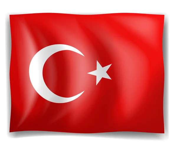 Türkische Flagge — Stockvektor