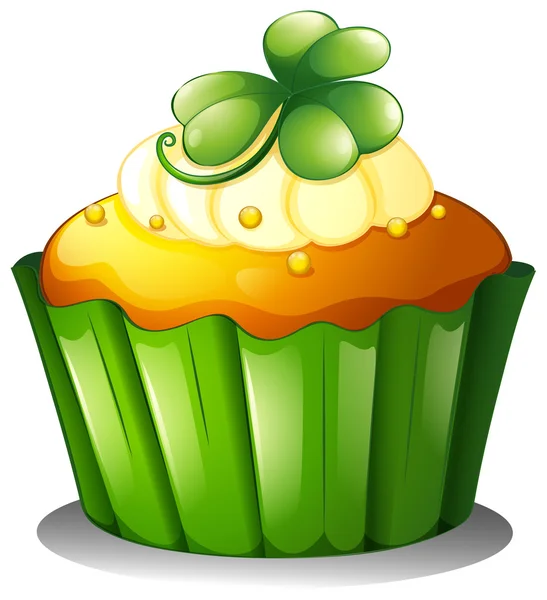 A cupcake for St. Patrick's Day — Stock Vector