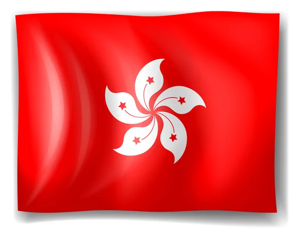 Bandera de Hongkong — Vector de stock