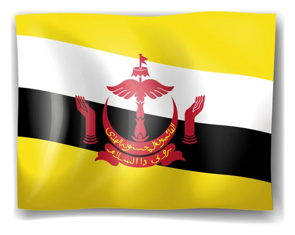 Vlag van brunei — Stockvector