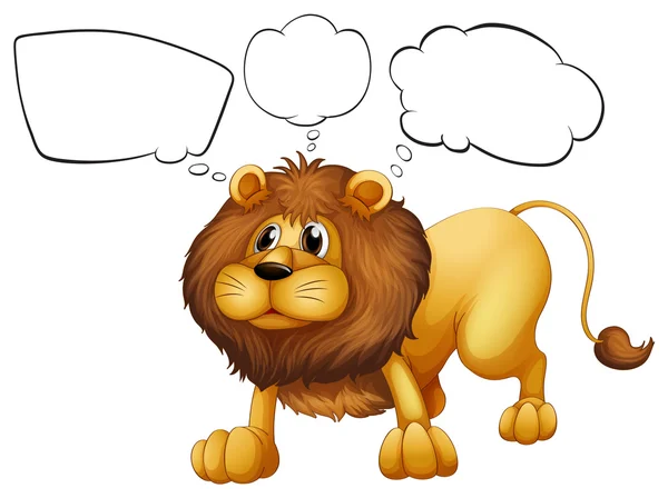 Un lion brun avec des cris vides — Image vectorielle