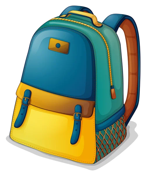 Una mochila colorida — Vector de stock