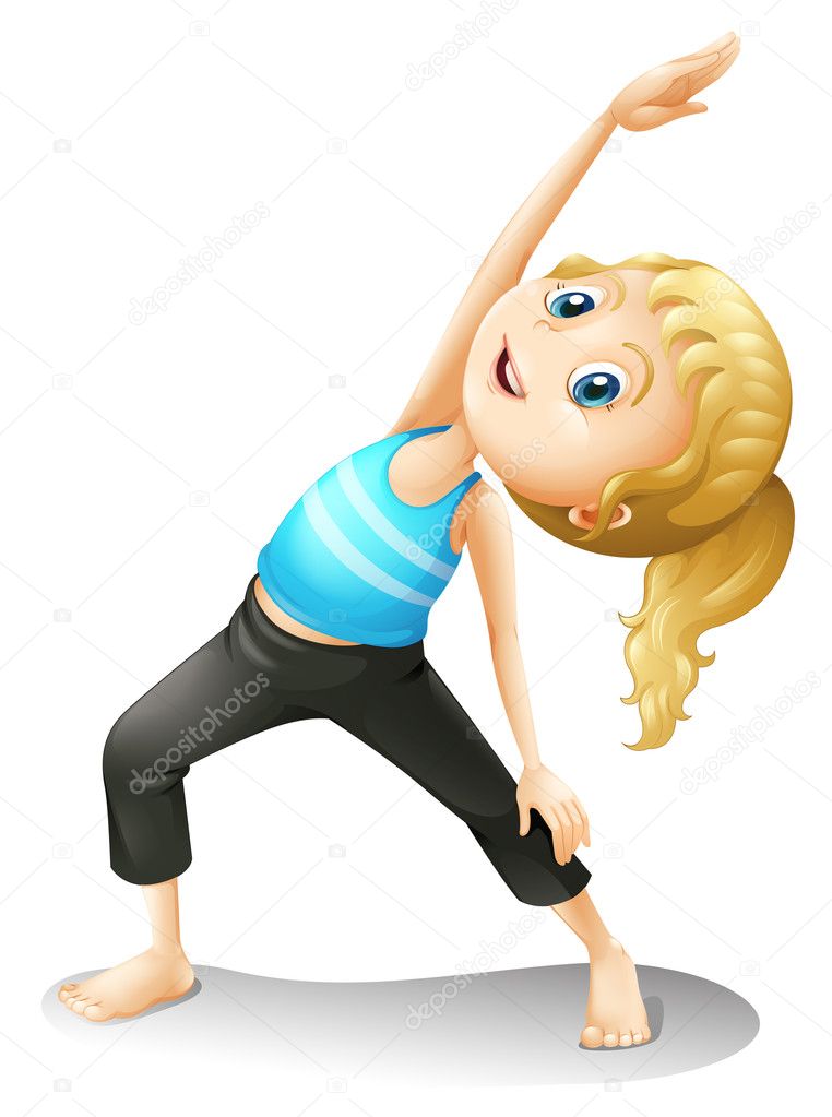 A girl exercising