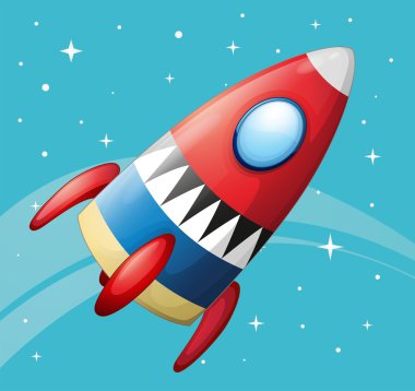 uçan bir uzay gemisi