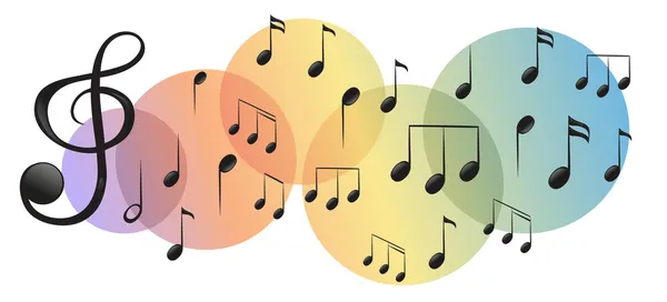 Different kinds of musical notes — Stock Vector