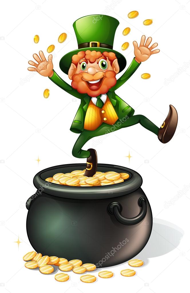 An old man and a pot of coins