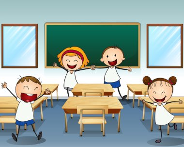 sınıf içinde prova çocuklar