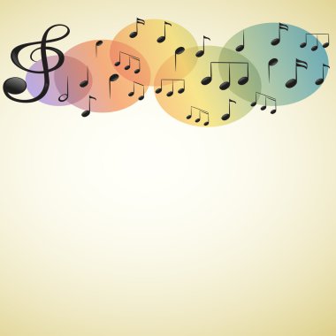 nota ve sembolleri ile boş bir yer