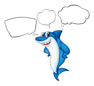 mavi köpekbalığı ile boş belirtme çizgileri