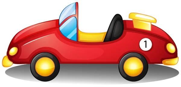 赤のおもちゃの車 — ストックベクタ