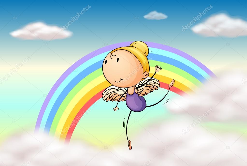 An angel in the rainbow
