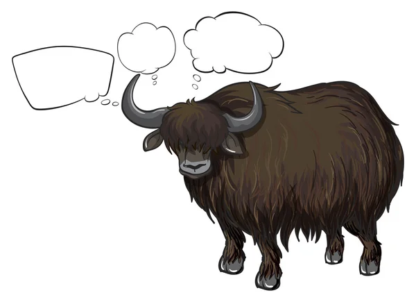 Un bisonte con llamadas vacías — Vector de stock