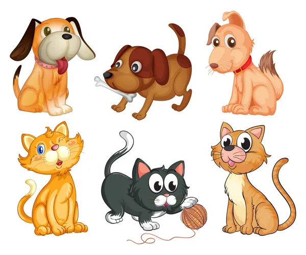 Mascotas adorables — Vector de stock