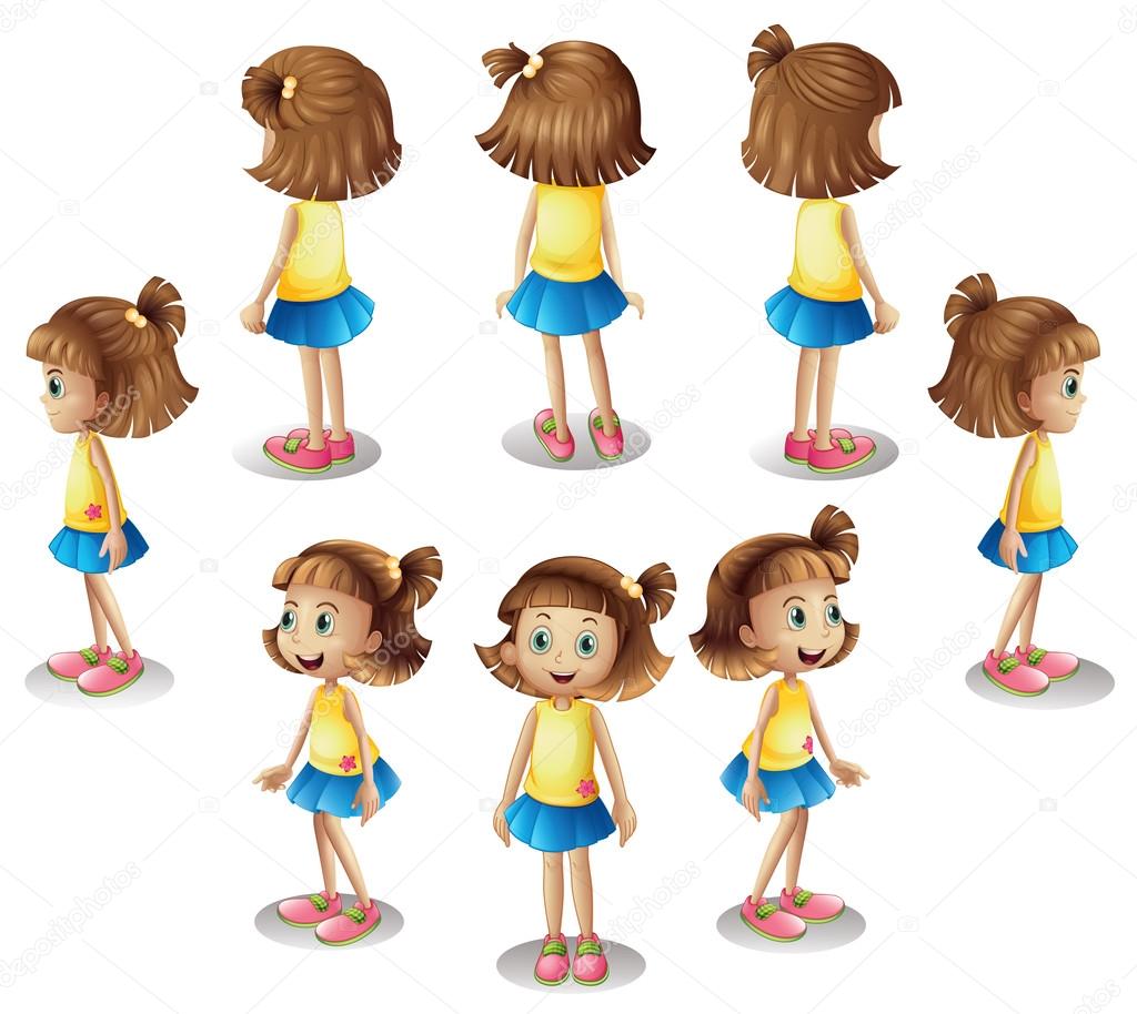 A girl forming a circle