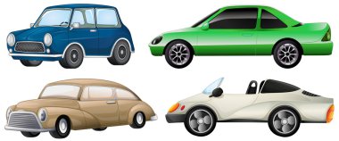 Four sets of luxury cars