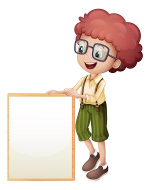 boş bir çerçeve tutan genç bir çocuk