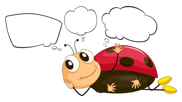 A bug with empty thoughts — Stock Vector