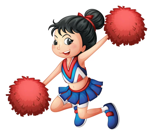 Una cheerleader che balla — Vettoriale Stock