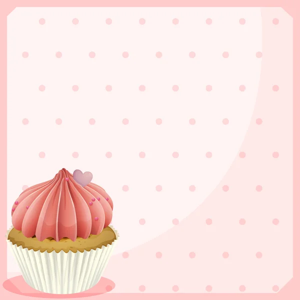 A blank stationery with a cupcake — Stock Vector