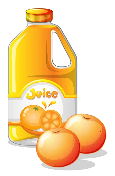 Satu galon jus jeruk - Stok Vektor